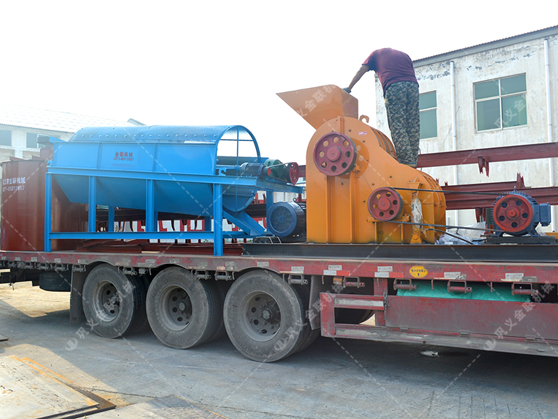 SCF88雙級破碎機,篩分機生產線發(fā)貨圖片_發(fā)往甘肅武威_破碎紅土